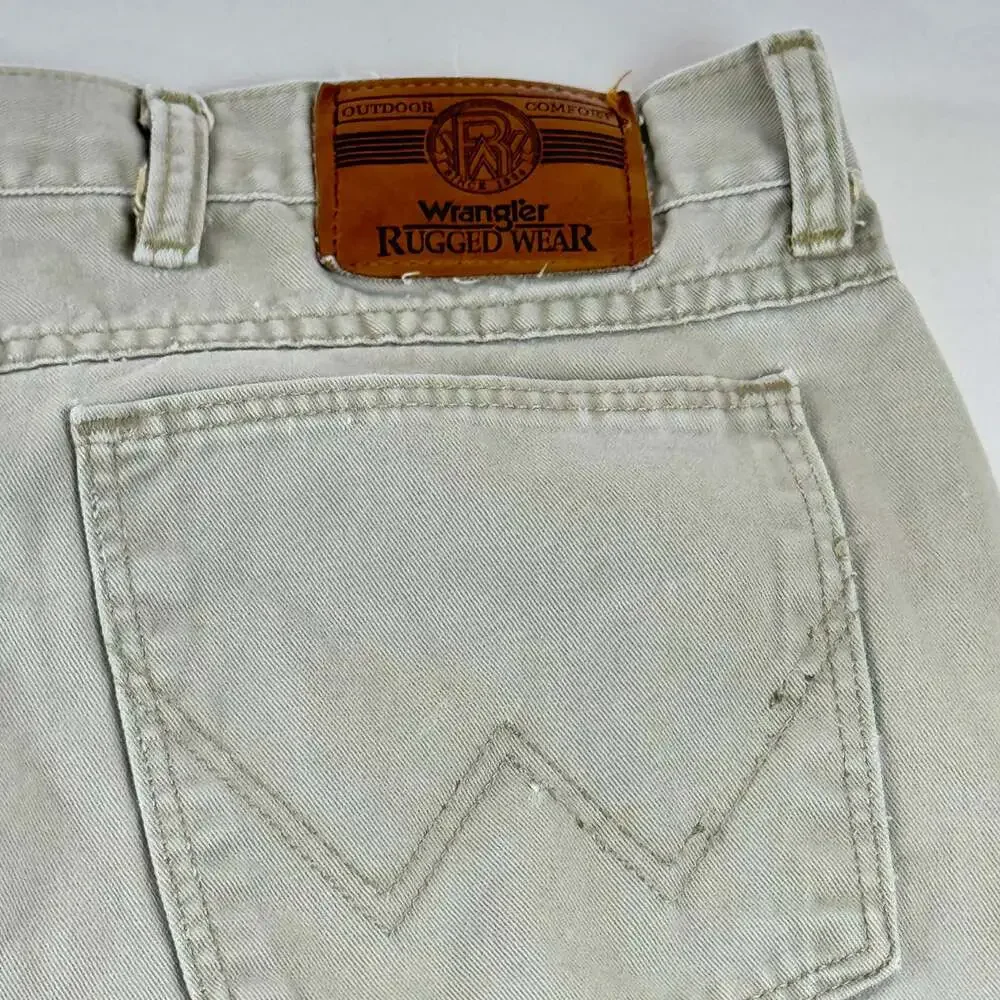 Wrangler Rugged Wear Men's Beige Carpenter Utility Jeans